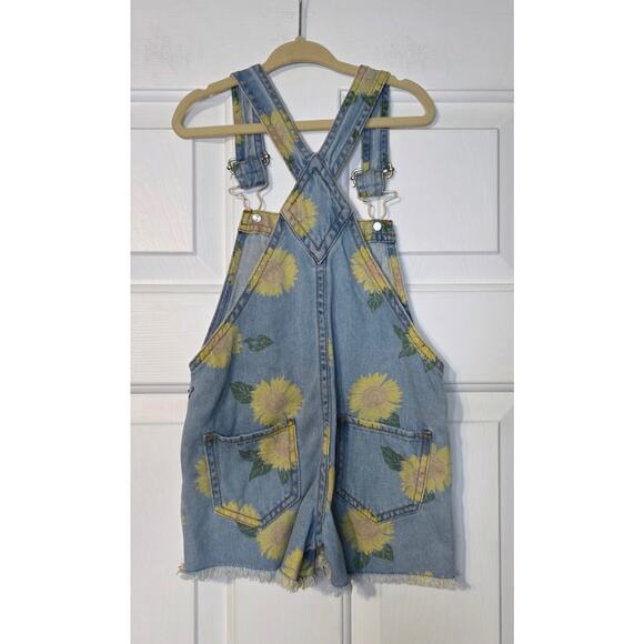 Girls XS 4/5 Jordache Sunflower Overalls - Picture 2 of 3
